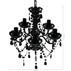 vidaXL - Kroonluchter - Zwart - Kunststof