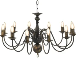 vidaXL - Kroonluchter - Zwart - Metaal