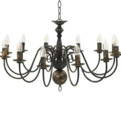 vidaXL - Kroonluchter - Zwart - Metaal