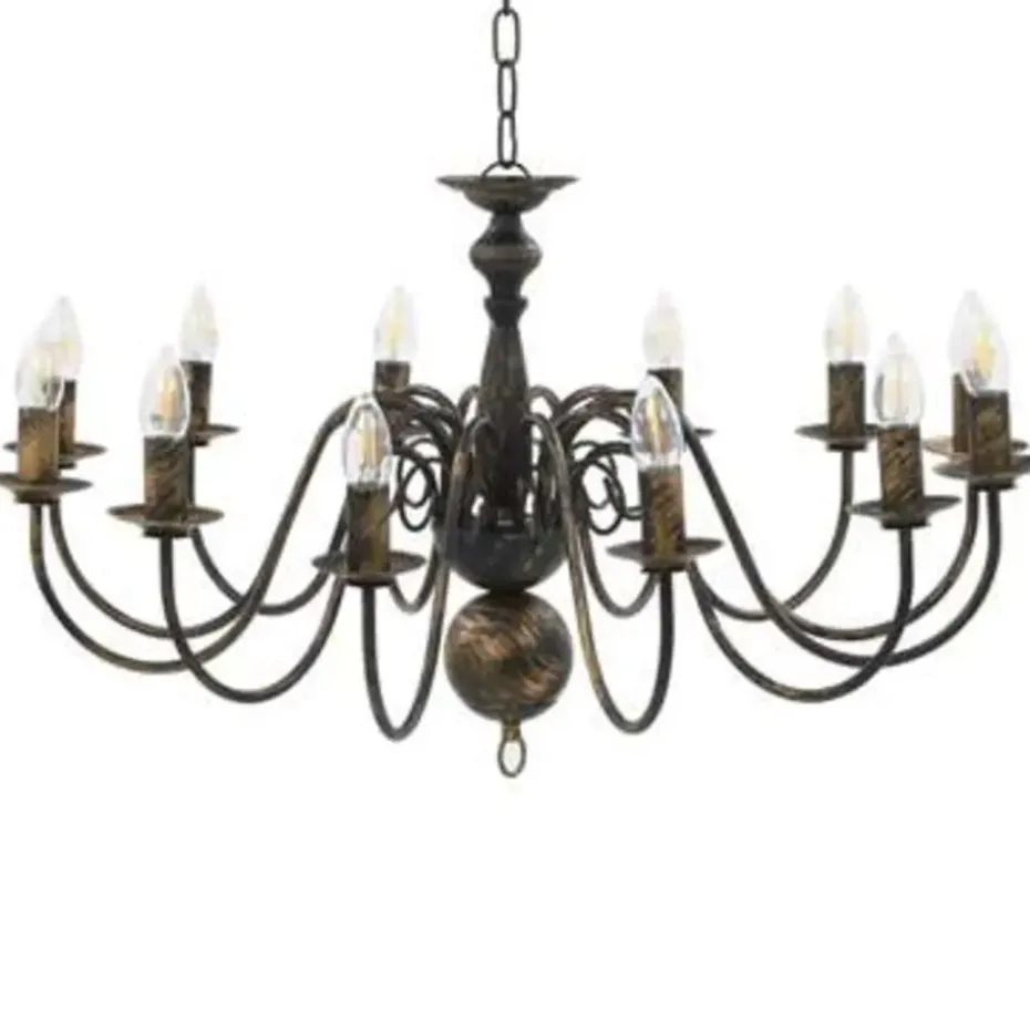 vidaXL - Kroonluchter - Zwart - Metaal