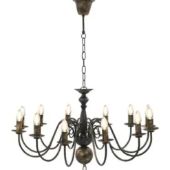 vidaXL - Kroonluchter - Zwart - Metaal