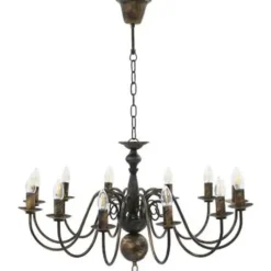 vidaXL - Kroonluchter - Zwart - Metaal