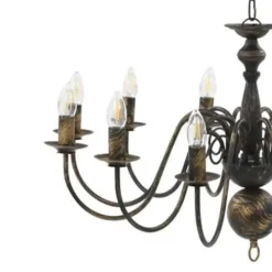 vidaXL - Kroonluchter - Zwart - Metaal