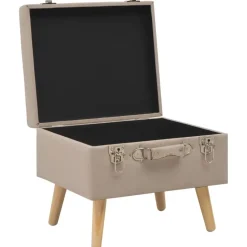 vidaXL - Kruk - Beige - Stof