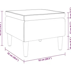vidaXL - Kruk - Bruin - Fluweel