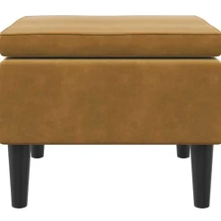 vidaXL - Kruk - Bruin - Fluweel