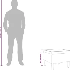 vidaXL - Kruk - Bruin - Fluweel