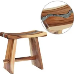 vidaXL - Kruk - Multikleur - Hout