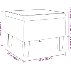 vidaXL - Kruk - Zwart - Stof
