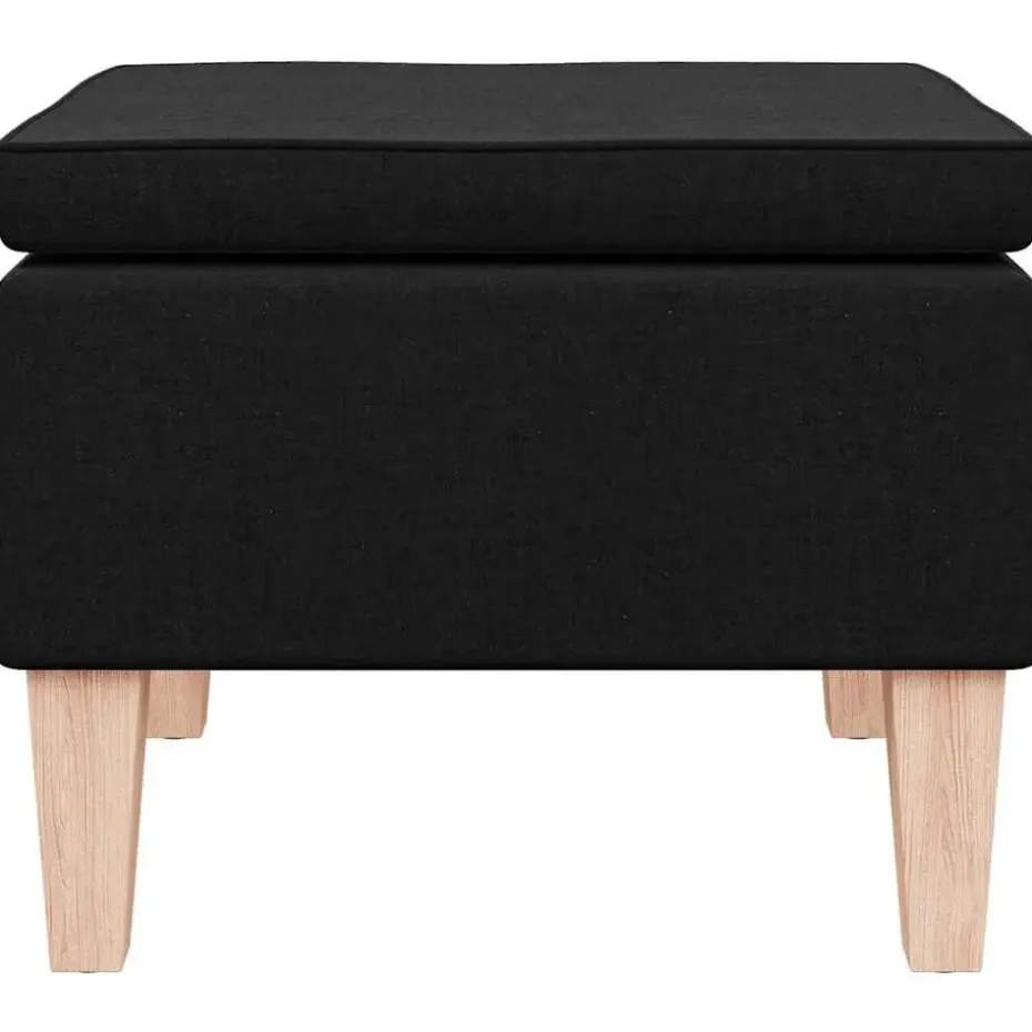 vidaXL - Kruk - Zwart - Stof