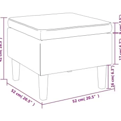 vidaXL - Kruk - Zwart - Stof