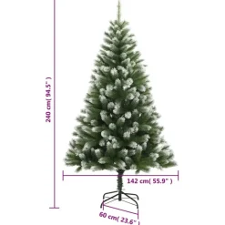 vidaXL - Kunstkerstboom - Groen - 240 cm