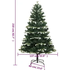 vidaXL - Kunstkerstboom - Groen - 210 cm