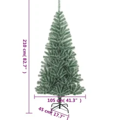 vidaXL - Kunstkerstboom - Groen - 210 cm