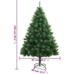 vidaXL - Kunstkerstboom - Groen - 150 cm