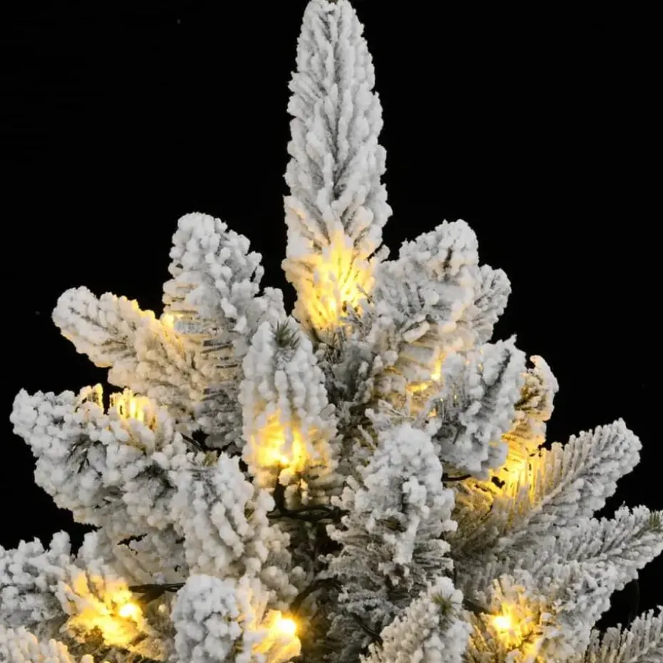 vidaXL - Kunstkerstboom met 150 LED's en sneeuw 150 cm - Groen en wit - PVC