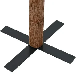 vidaXL - Kunstkerstboom met roze ballen 180 cm - Groen en wit - PVC en hout