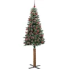vidaXL - Kunstkerstboom met staal standaard 180 cm - Groen - PVC