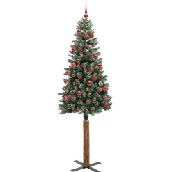 vidaXL - Kunstkerstboom met staal standaard 180 cm - Groen - PVC