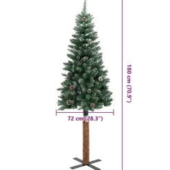 vidaXL - Kunstkerstboom met staal standaard 180 cm - Groen - PVC