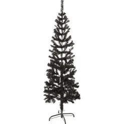 vidaXL - Kunstkerstboom met 265 tips en staal standaard 150 cm - Zwart - PVC