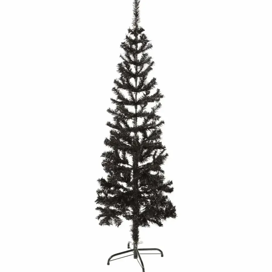 vidaXL - Kunstkerstboom met 265 tips en staal standaard 150 cm - Zwart - PVC