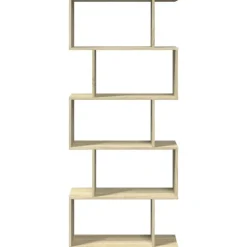 vidaXL - 5-laags Boekenkast voor woonkamers - Sonoma eiken - Hout - 70x24x161 cm