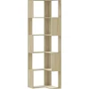 vidaXL - 5-laags Hoekboekenkast - Sonoma eiken - Bewerkt hout - 50x50x179 cm