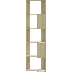 vidaXL - 5-laags Hoekboekenkast - Sonoma eiken - Bewerkt hout - 50x50x179 cm