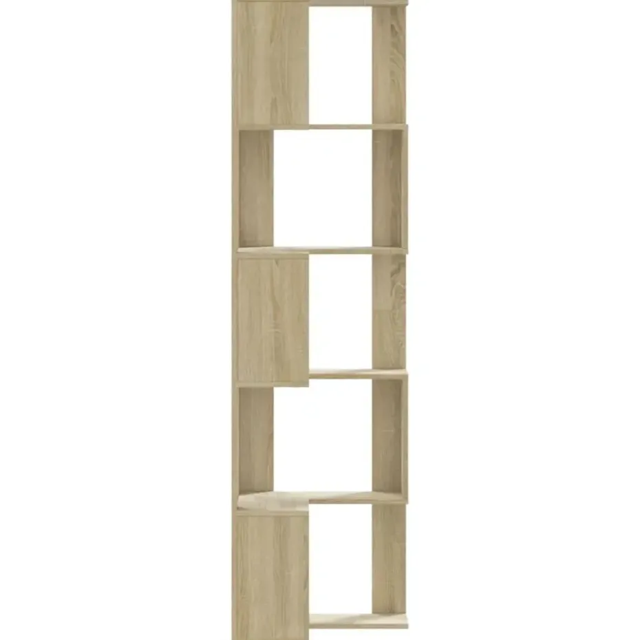 vidaXL - 5-laags Hoekboekenkast - Sonoma eiken - Bewerkt hout - 50x50x179 cm
