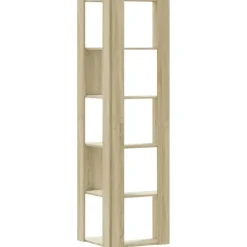 vidaXL - 5-laags Hoekboekenkast - Sonoma eiken - Bewerkt hout - 50x50x179 cm