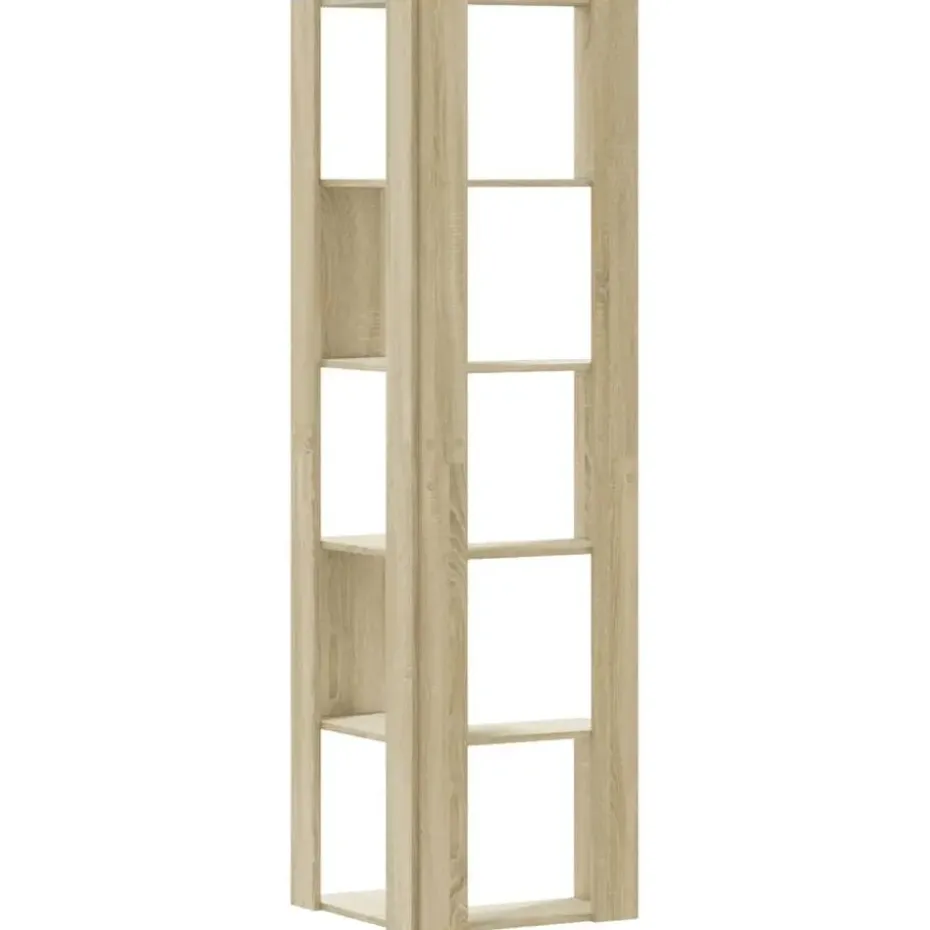 vidaXL - 5-laags Hoekboekenkast - Sonoma eiken - Bewerkt hout - 50x50x179 cm