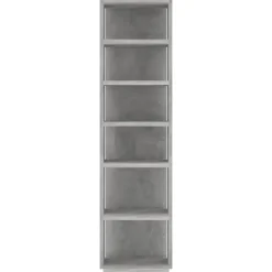 vidaXL - 6-laags Schoenenkast 6 paar - Betongrijs - Hout - 27.5x27x102 cm