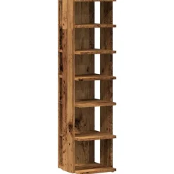 vidaXL - 6-laags Schoenenkast 6 paar - Oud hout - 28x27x102 cm