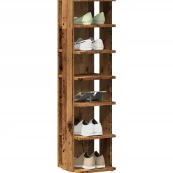 vidaXL - 6-laags Schoenenkast 6 paar - Oud hout - 28x27x102 cm