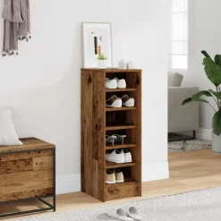 vidaXL - 6-laags Schoenenkast 6 paar - Oud hout - 35x35x92 cm