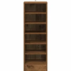 vidaXL - 6-laags Schoenenkast 6 paar - Oud hout - 35x35x92 cm
