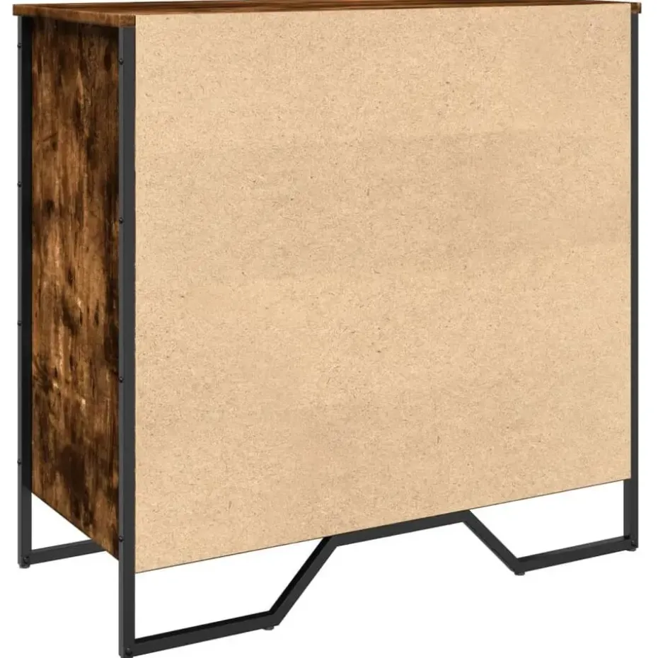 vidaXL - 4-laags Schoenenkast 12 paar - Gerookt eiken - Hout - 80x38x78 cm