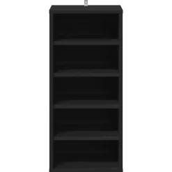 vidaXL - 5-laags Wandschoenenkast 5 paar - Zwart - Bewerkt hout - 31.5x35x70 cm