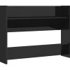 vidaXL - 2-laags Wandshoenenkast 6 paar - Zwart - Bewerkt hout - 80x18x60 cm