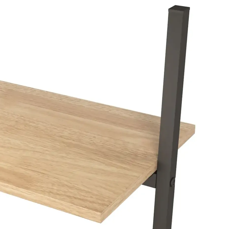 vidaXL - Ladderrek - Bruin - Bewerkt hout