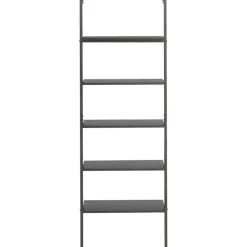 vidaXL - Ladderrek - Zwart - Bewerkt hout