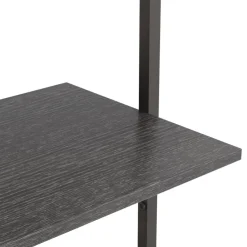 vidaXL - Ladderrek - Zwart - Bewerkt hout