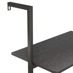 vidaXL - Ladderrek - Zwart - Bewerkt hout