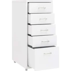 vidaXL - Ladeblok - Wit - Metaal