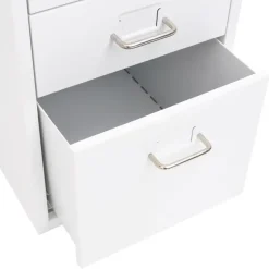 vidaXL - Ladeblok - Wit - Metaal