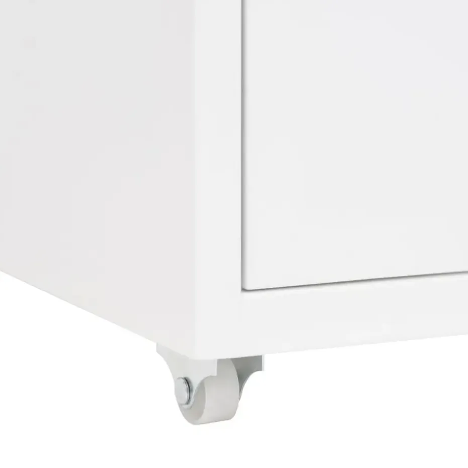 vidaXL - Ladeblok - Wit - Metaal