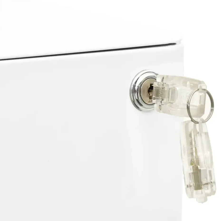 vidaXL - Ladeblok - Wit - Staal