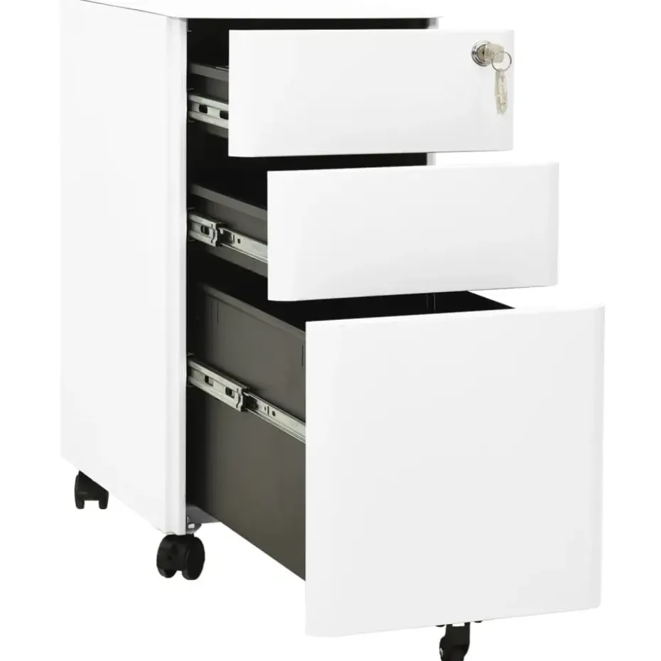 vidaXL - Ladeblok - Wit - Staal