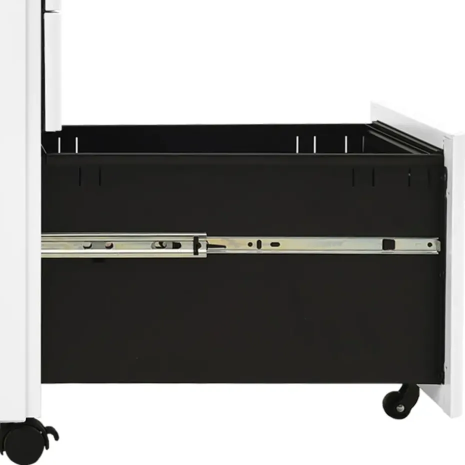 vidaXL - Ladeblok - Wit - Staal